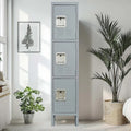 3-Door Metal Storage Locker with Lock