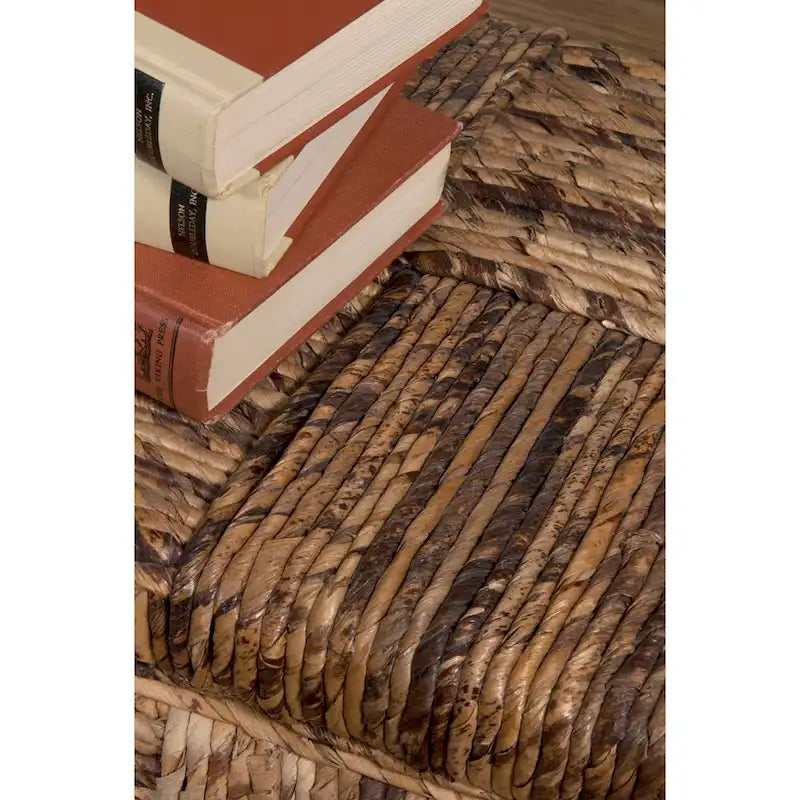 Geometric Woven Storage Bench