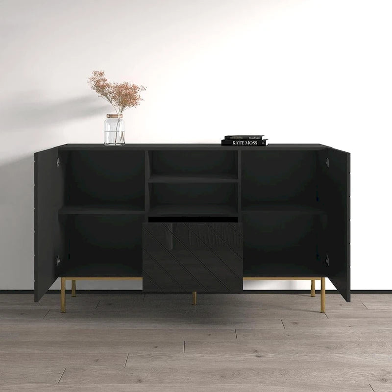 59" Modern High-Gloss Sideboard Buffet Cabinet