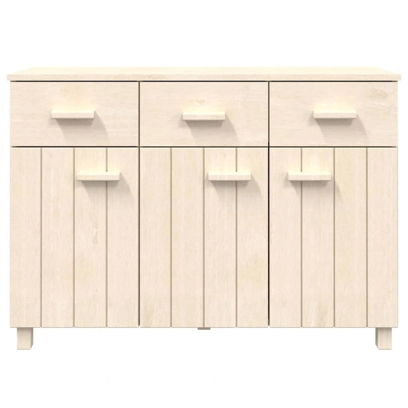 Solid Pine Wood Sideboard Buffet Cabinet with 3 Doors & 3 Drawers