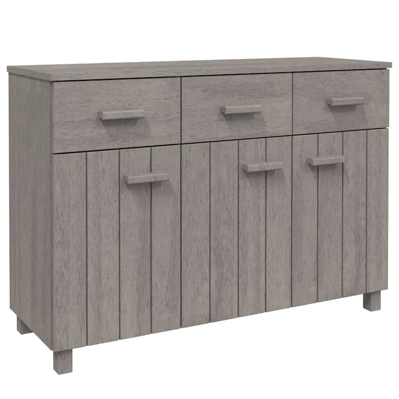Solid Pine Wood Sideboard Buffet Cabinet with 3 Doors & 3 Drawers