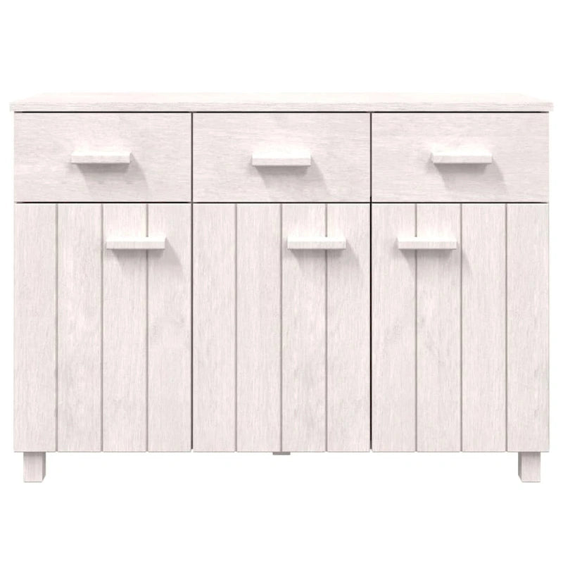Solid Pine Wood Sideboard Buffet Cabinet with 3 Doors & 3 Drawers