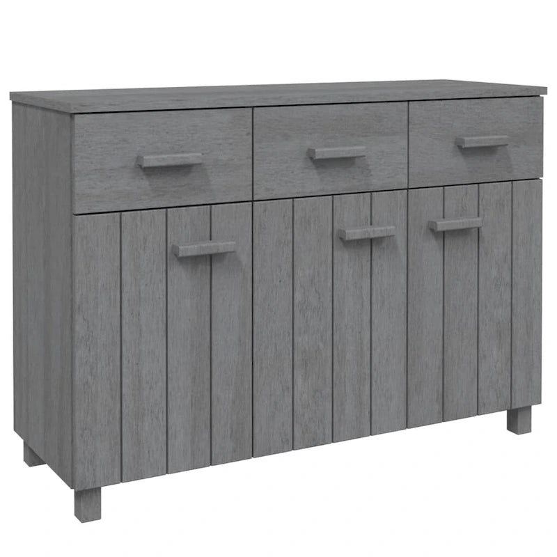 Solid Pine Wood Sideboard Buffet Cabinet with 3 Doors & 3 Drawers