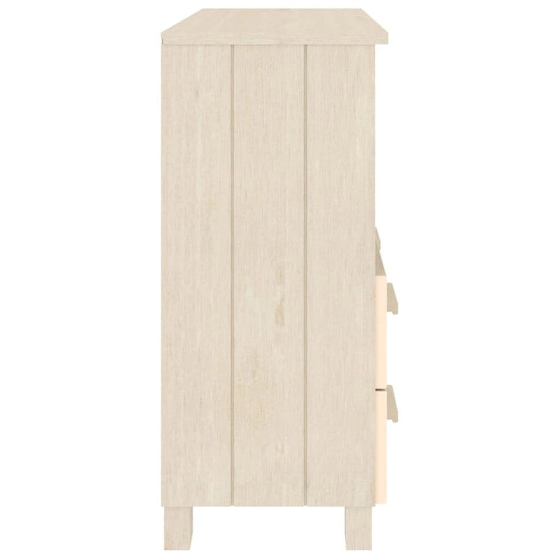 Solid Pine Wood Sideboard Cabinet with 2 Drawers & Open Compartment