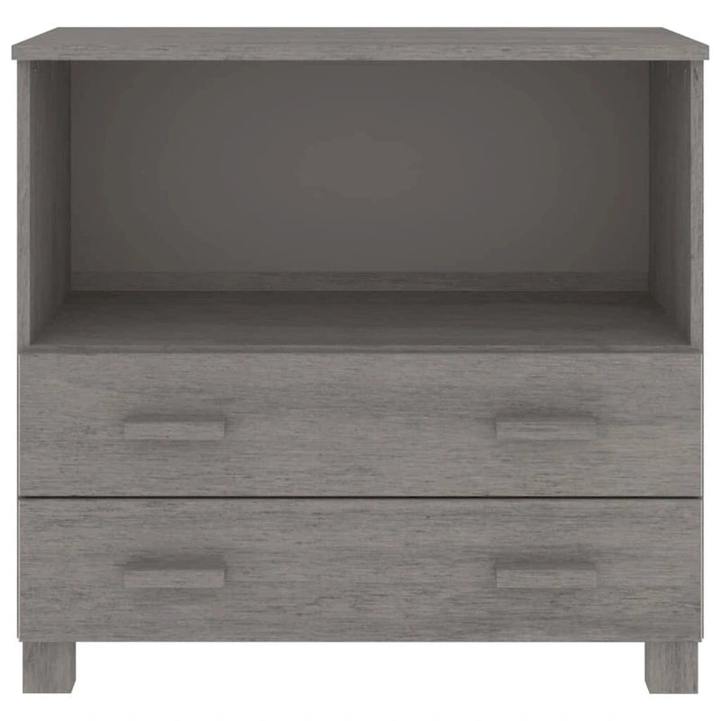 Solid Pine Wood Sideboard Cabinet with 2 Drawers & Open Compartment