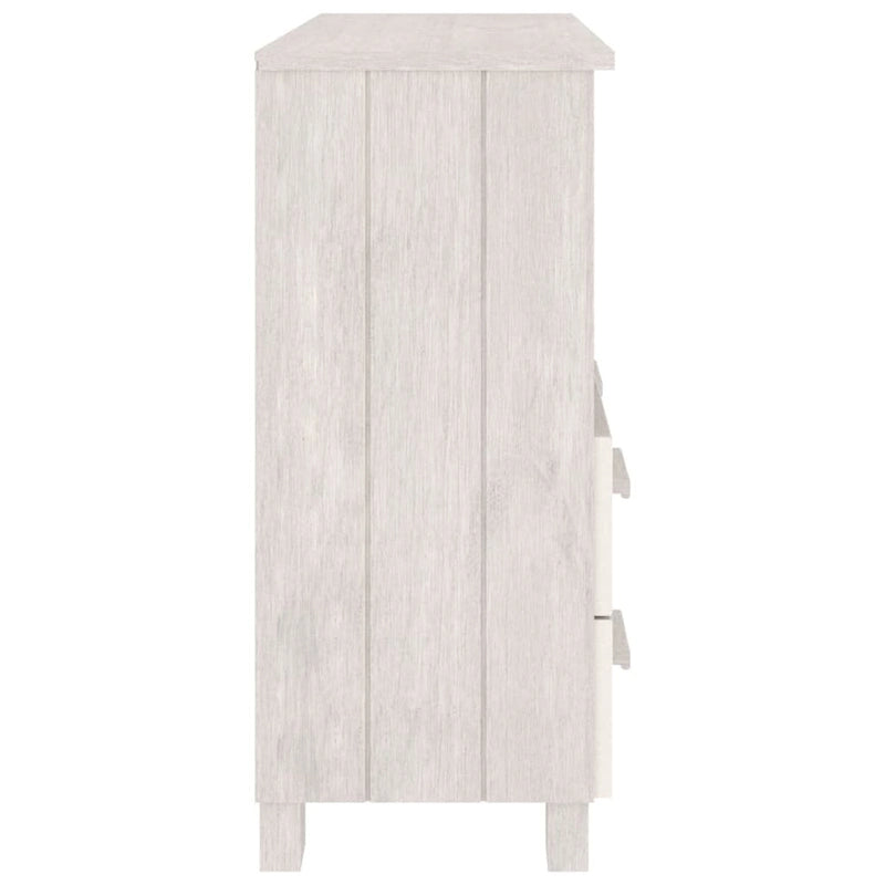 Solid Pine Wood Sideboard Cabinet with 2 Drawers & Open Compartment