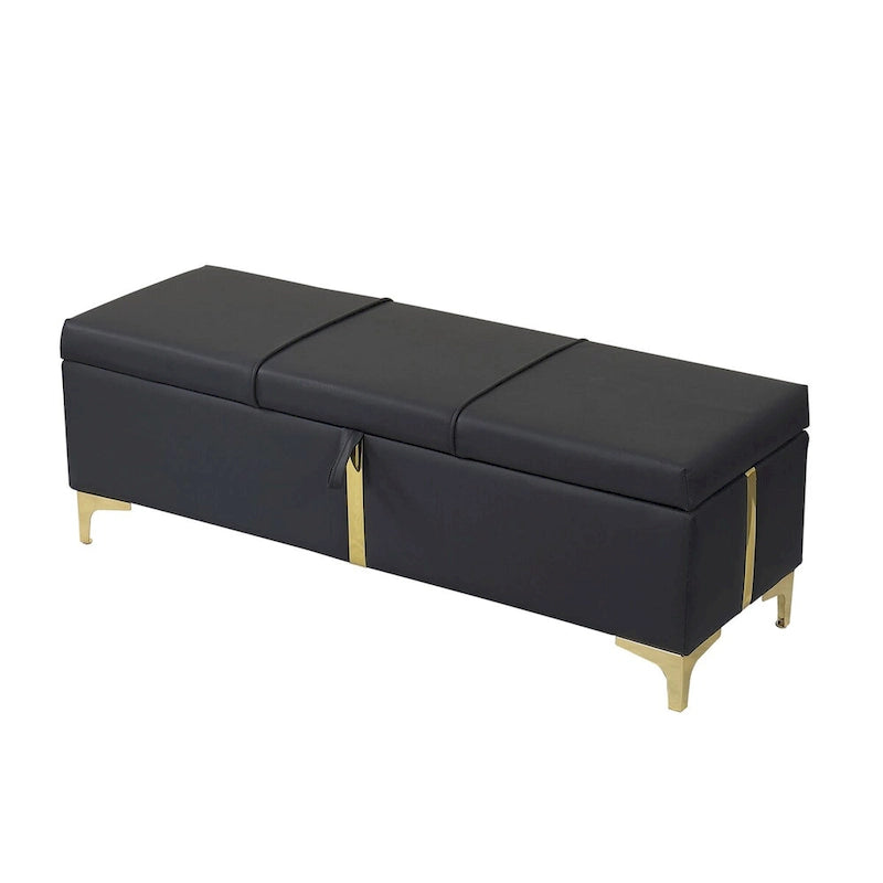 Upholstered Storage Ottoman Bench