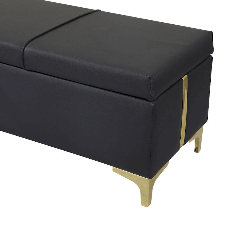 Upholstered Storage Ottoman Bench