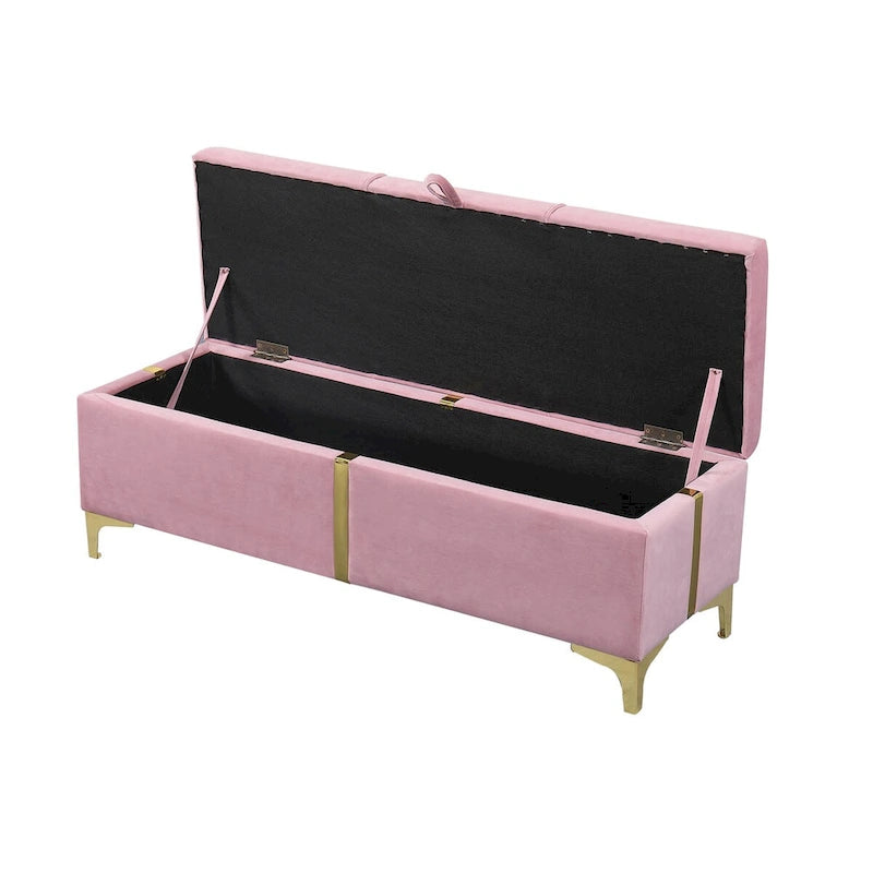 Upholstered Storage Ottoman Bench