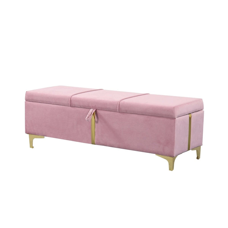 Upholstered Storage Ottoman Bench