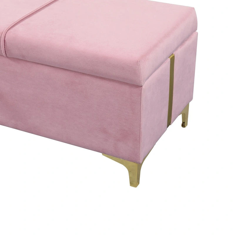Upholstered Storage Ottoman Bench