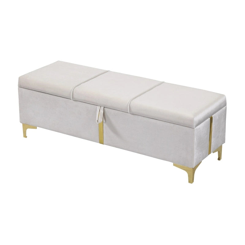 Upholstered Storage Ottoman Bench