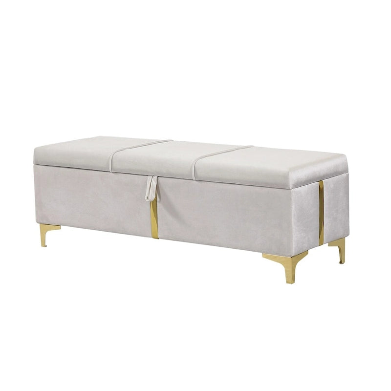 Upholstered Storage Ottoman Bench