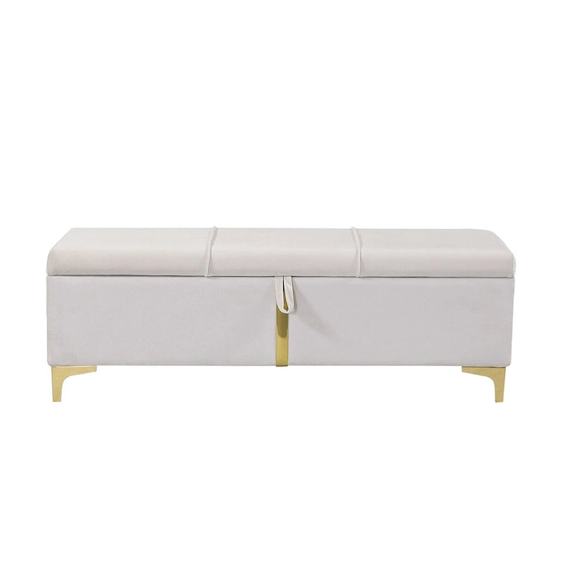 Upholstered Storage Ottoman Bench