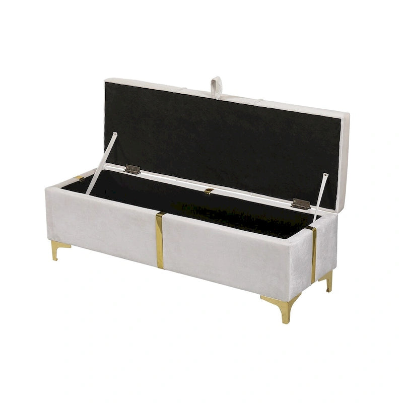 Upholstered Storage Ottoman Bench