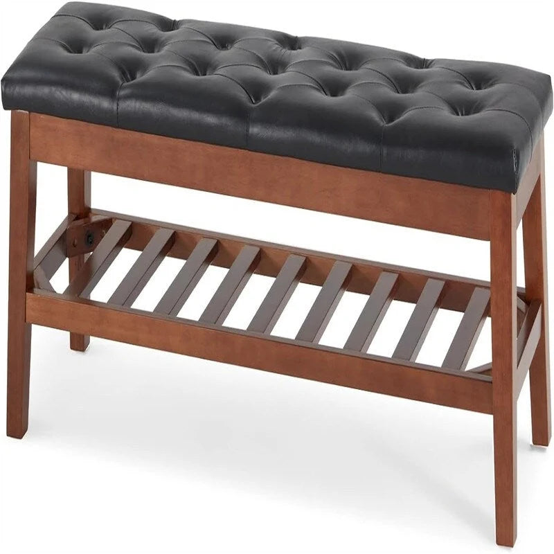 Upholstered Entryway Shoe Bench