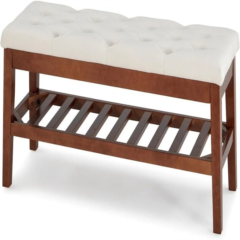 Upholstered Entryway Shoe Bench