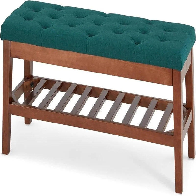Upholstered Entryway Shoe Bench