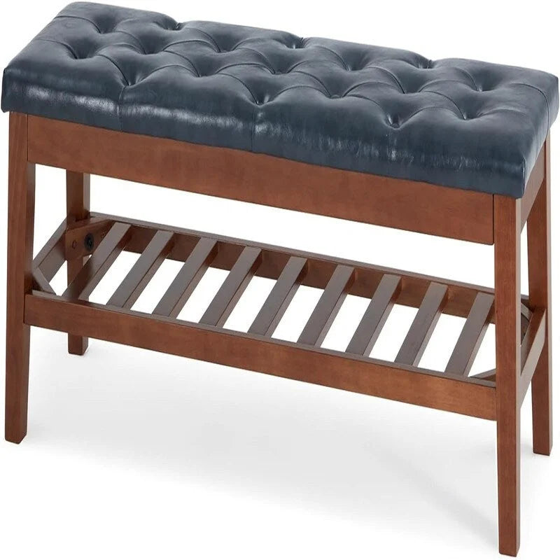 Upholstered Entryway Shoe Bench