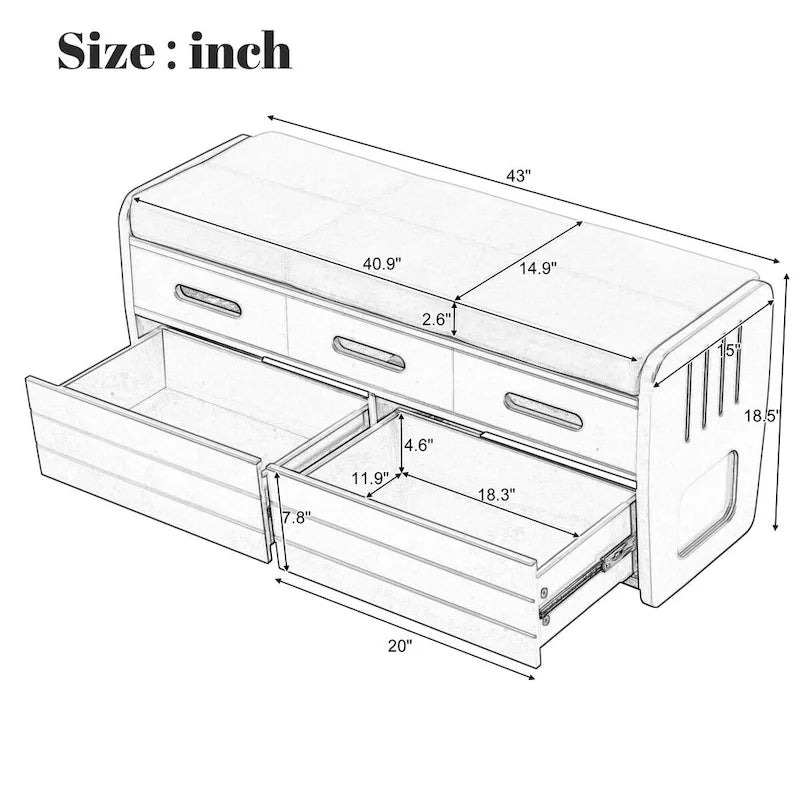 Rustic Shoe Storage Bench