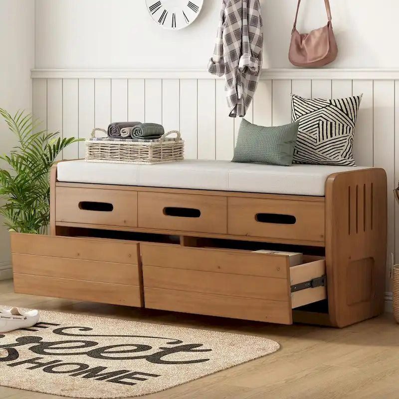 Rustic Shoe Storage Bench