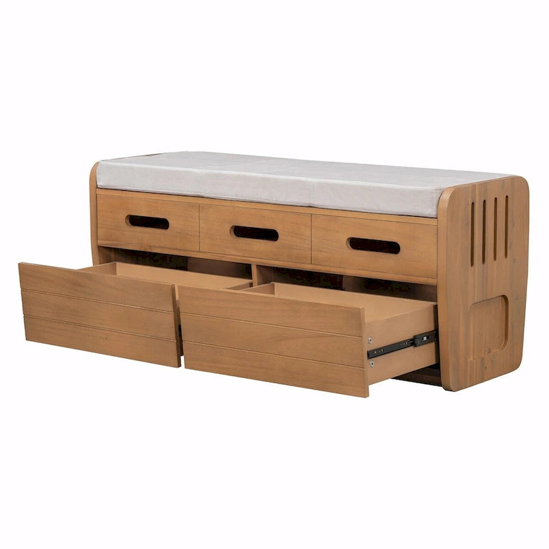 Rustic Shoe Storage Bench