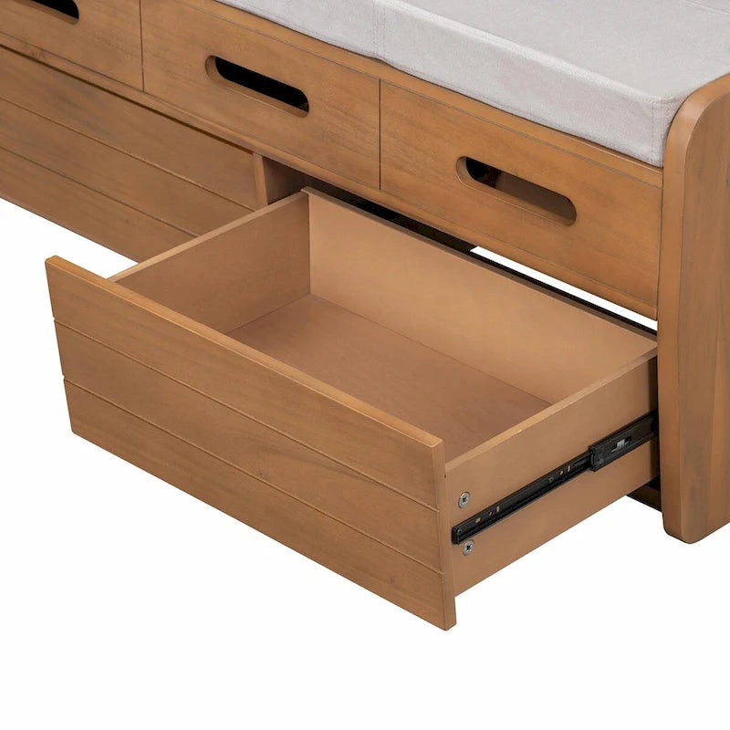 Rustic Shoe Storage Bench