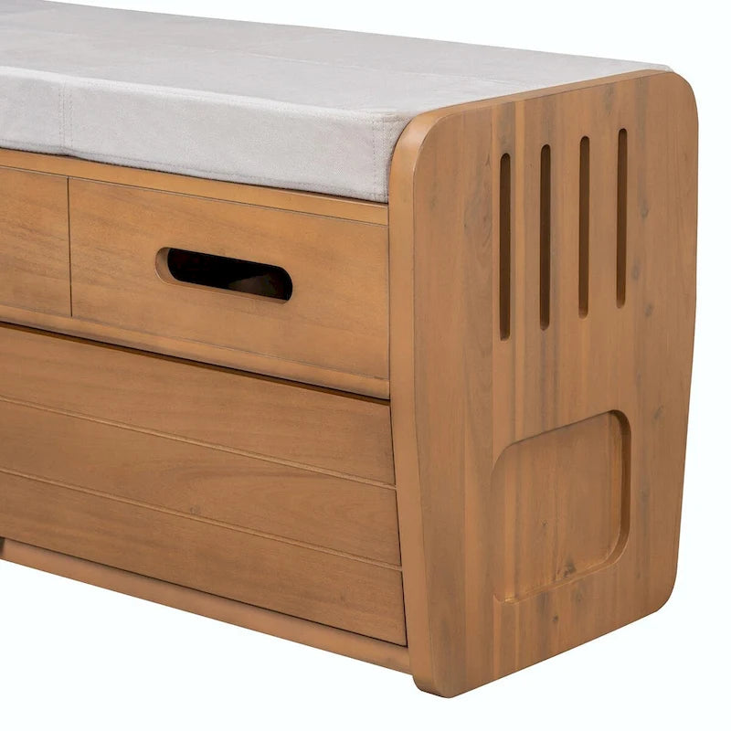 Rustic Shoe Storage Bench