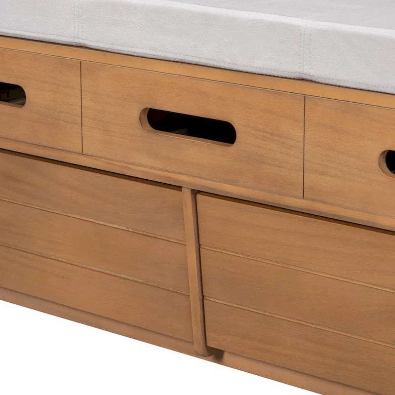 Rustic Shoe Storage Bench