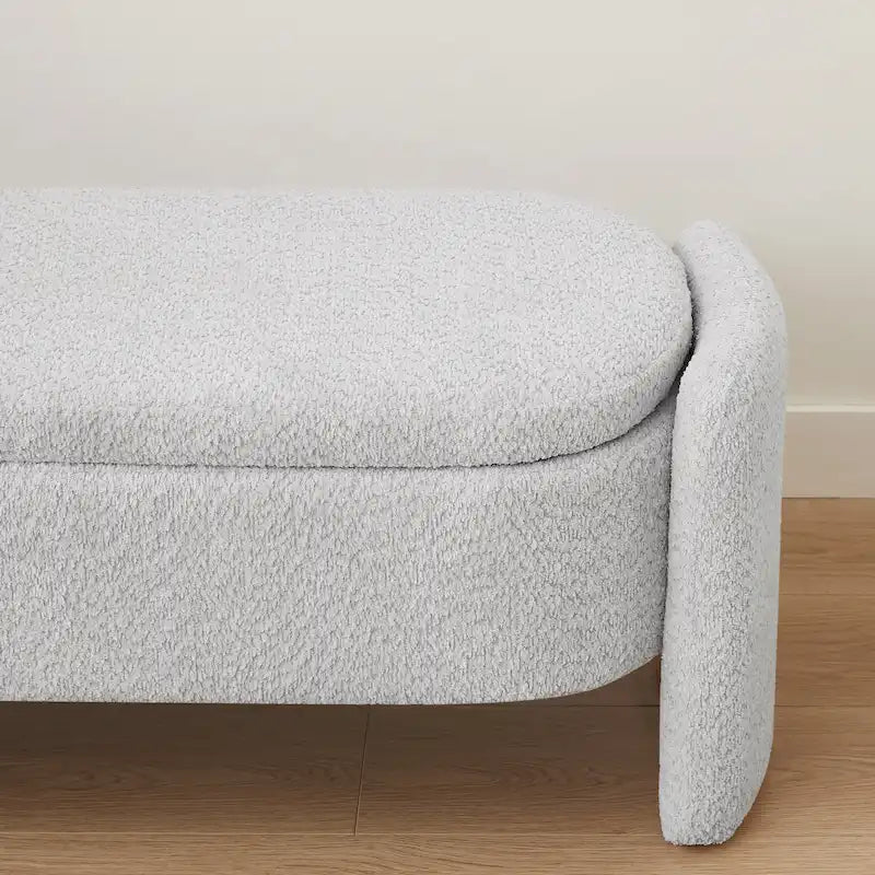 Fleece Storage Ottoman Bench