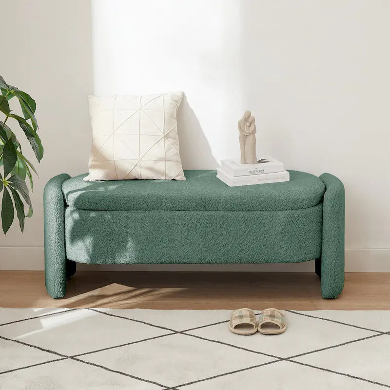 Fleece Storage Ottoman Bench