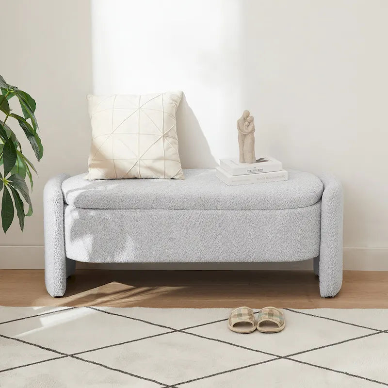 Fleece Storage Ottoman Bench