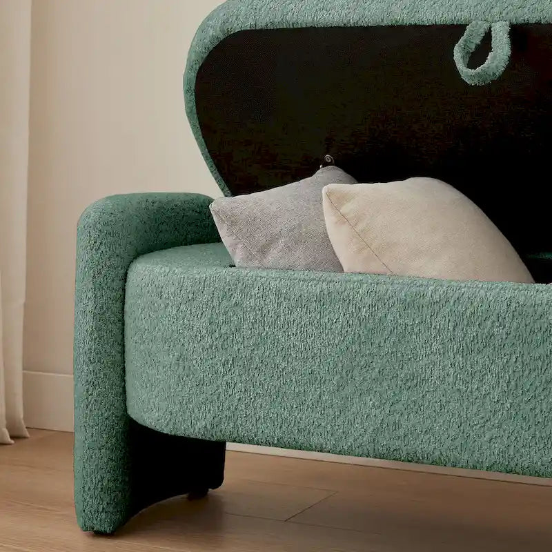 Fleece Storage Ottoman Bench