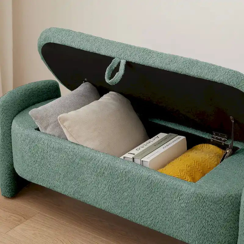 Fleece Storage Ottoman Bench