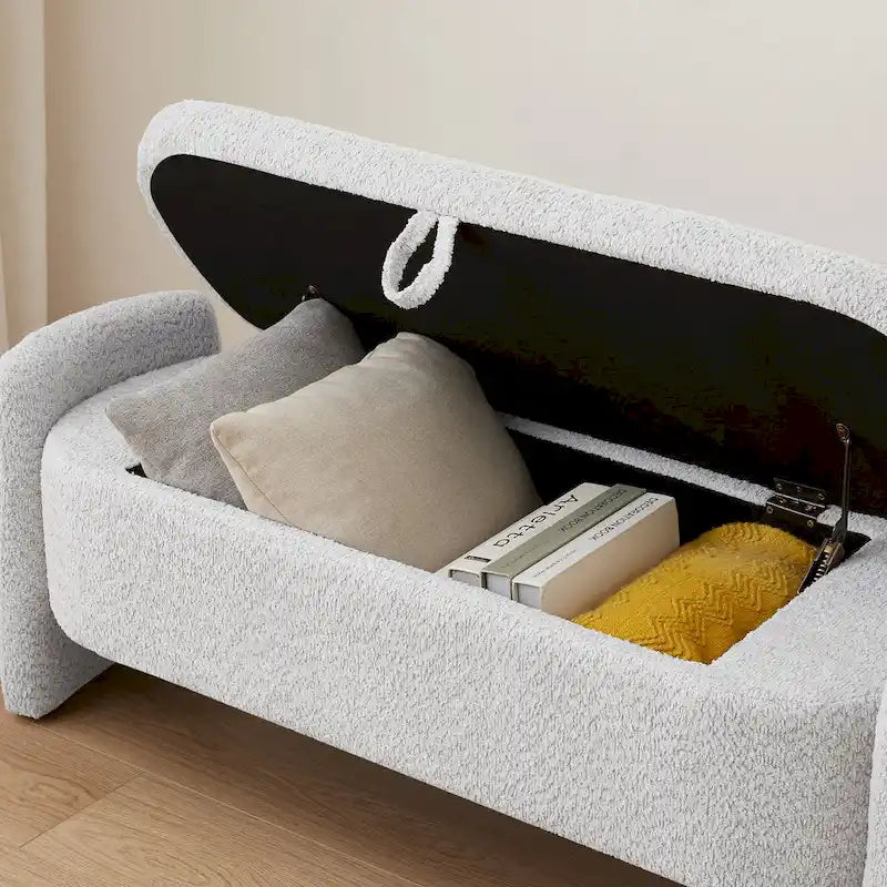 Fleece Storage Ottoman Bench
