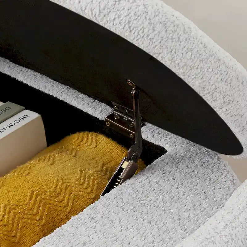 Fleece Storage Ottoman Bench