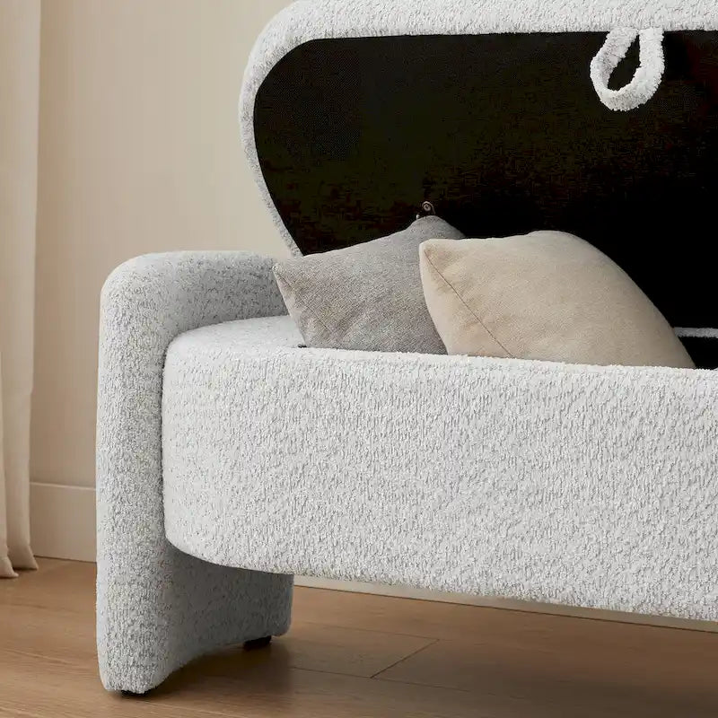 Fleece Storage Ottoman Bench