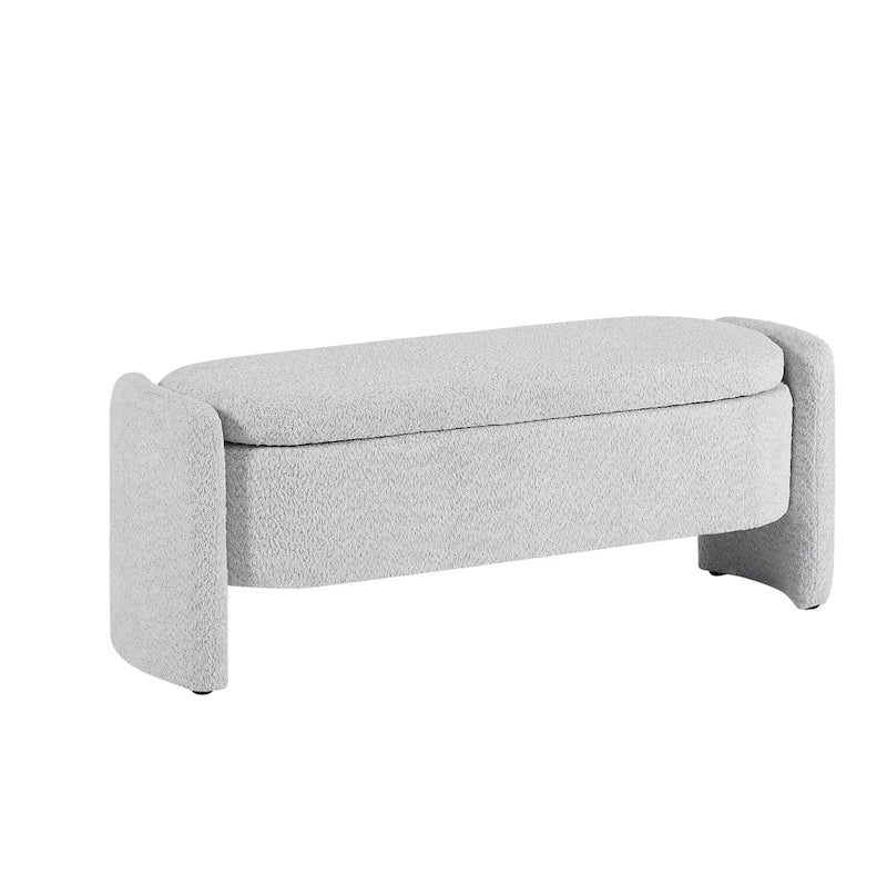 Fleece Storage Ottoman Bench