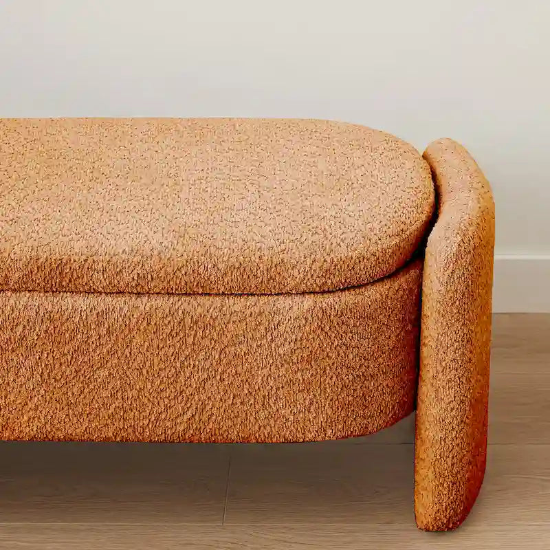 Fleece Storage Ottoman Bench