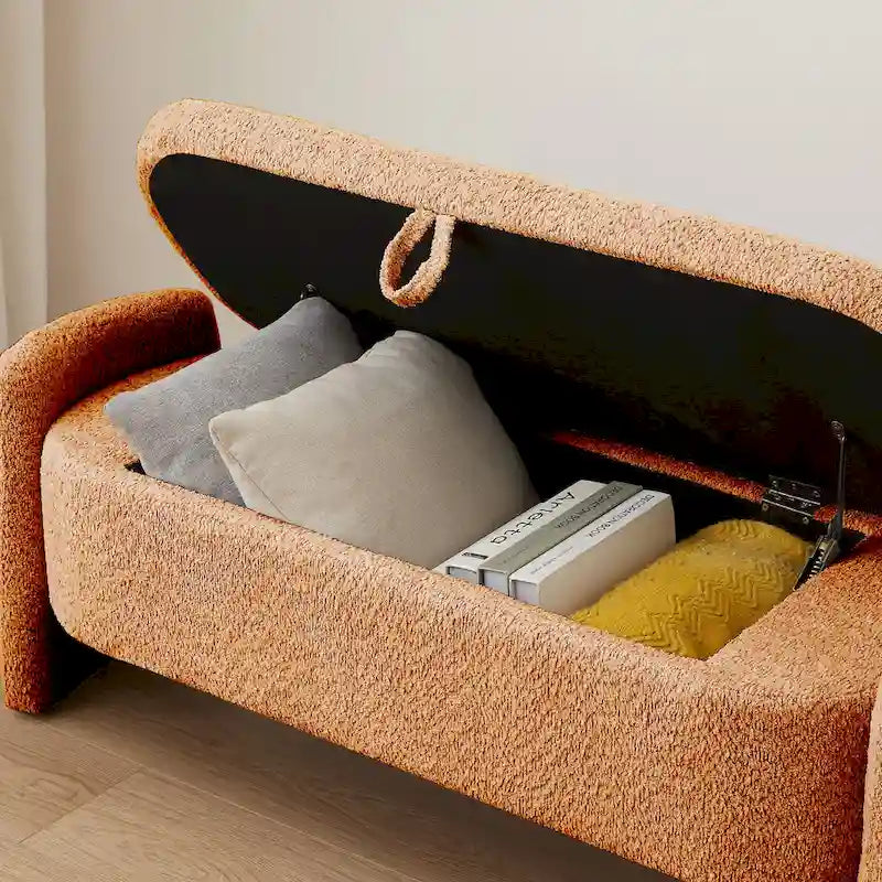 Fleece Storage Ottoman Bench