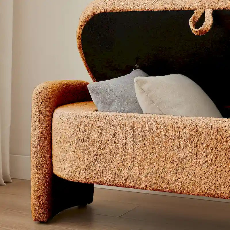 Fleece Storage Ottoman Bench