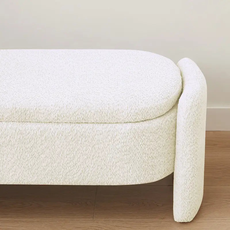 Fleece Storage Ottoman Bench