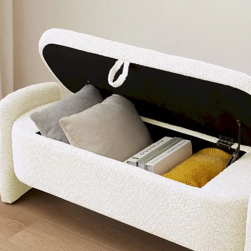 Fleece Storage Ottoman Bench