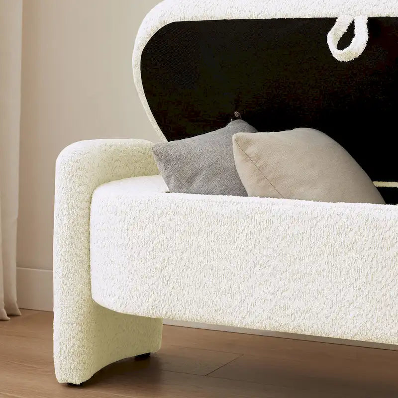 Fleece Storage Ottoman Bench
