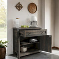 Meuble d'appoint à double porte coulissante de style campagnard moderne de 30 po avec tiroir