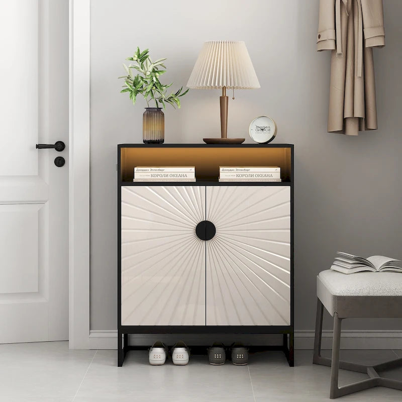 5-Tier Shoe Storage Cabinet with Motion Sensor Light
