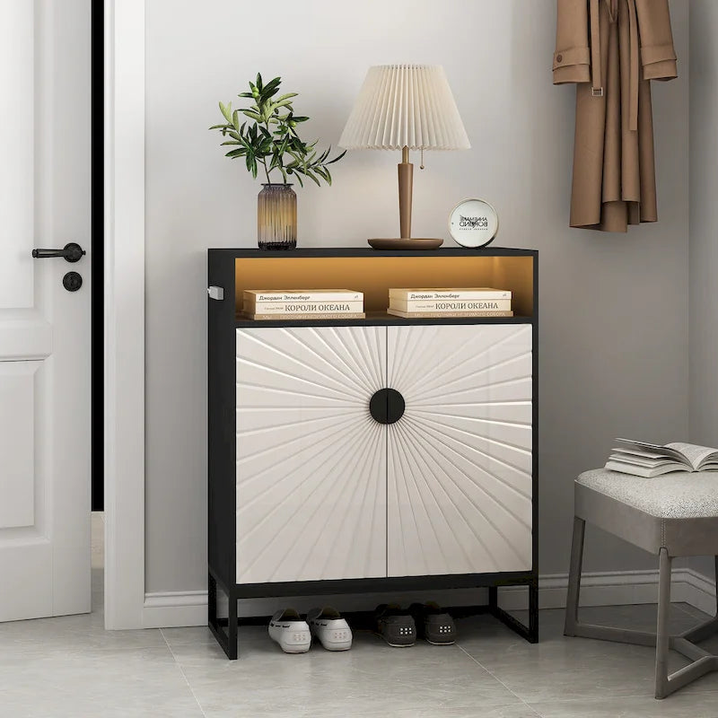 5-Tier Shoe Storage Cabinet with Motion Sensor Light