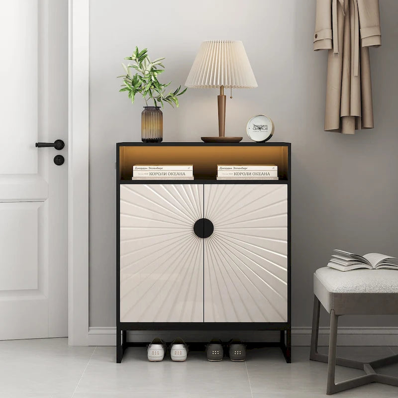 5-Tier Shoe Storage Cabinet with Motion Sensor Light