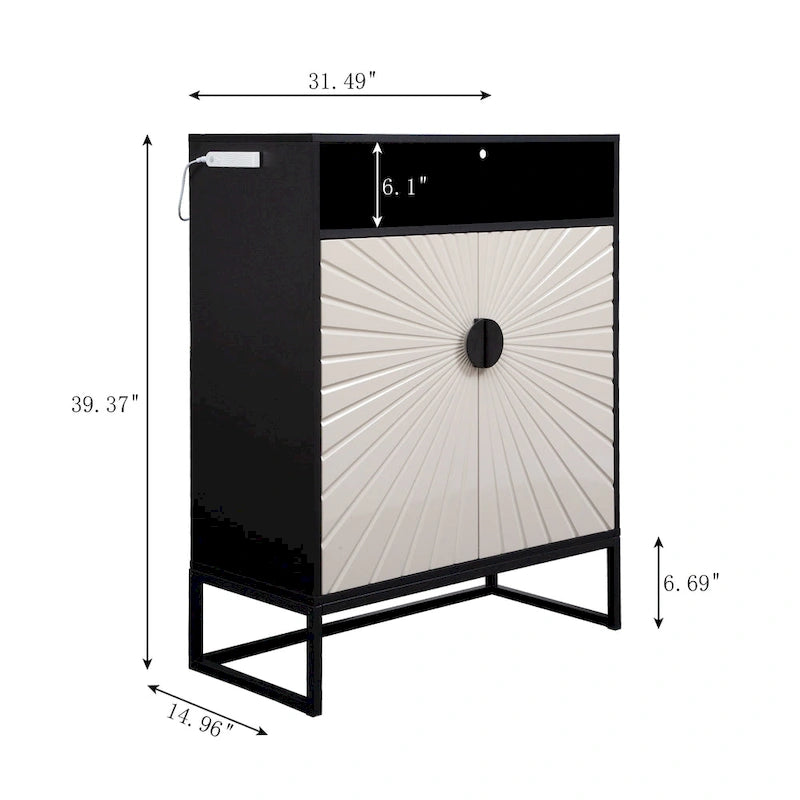 5-Tier Shoe Storage Cabinet with Motion Sensor Light