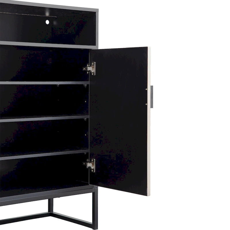 5-Tier Shoe Storage Cabinet with Motion Sensor Light
